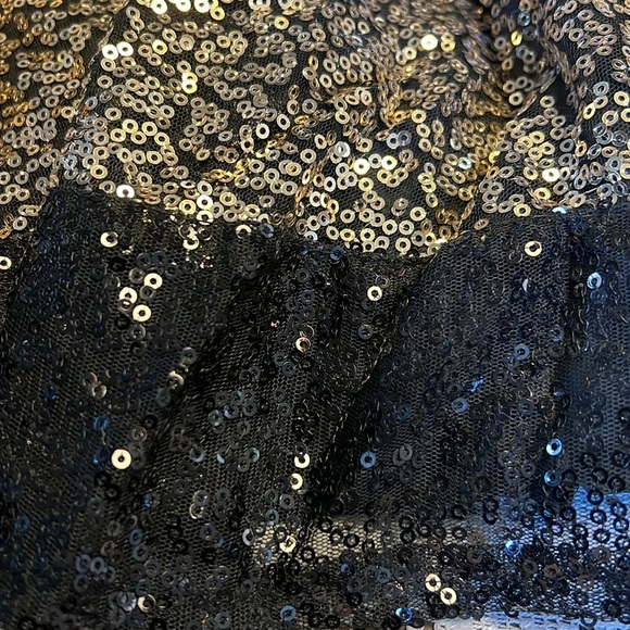 Justice Black and Gold Sequin Girls 12 Skort EUC - Picture 4 of 4